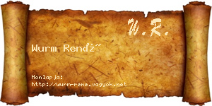 Wurm René névjegykártya